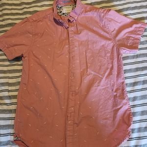 Denim & Flower Bird Button Up